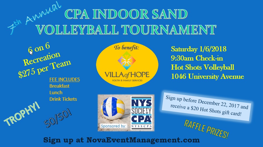 CPA's only Beach Volleyball Tournament 1-6-18(Sat)