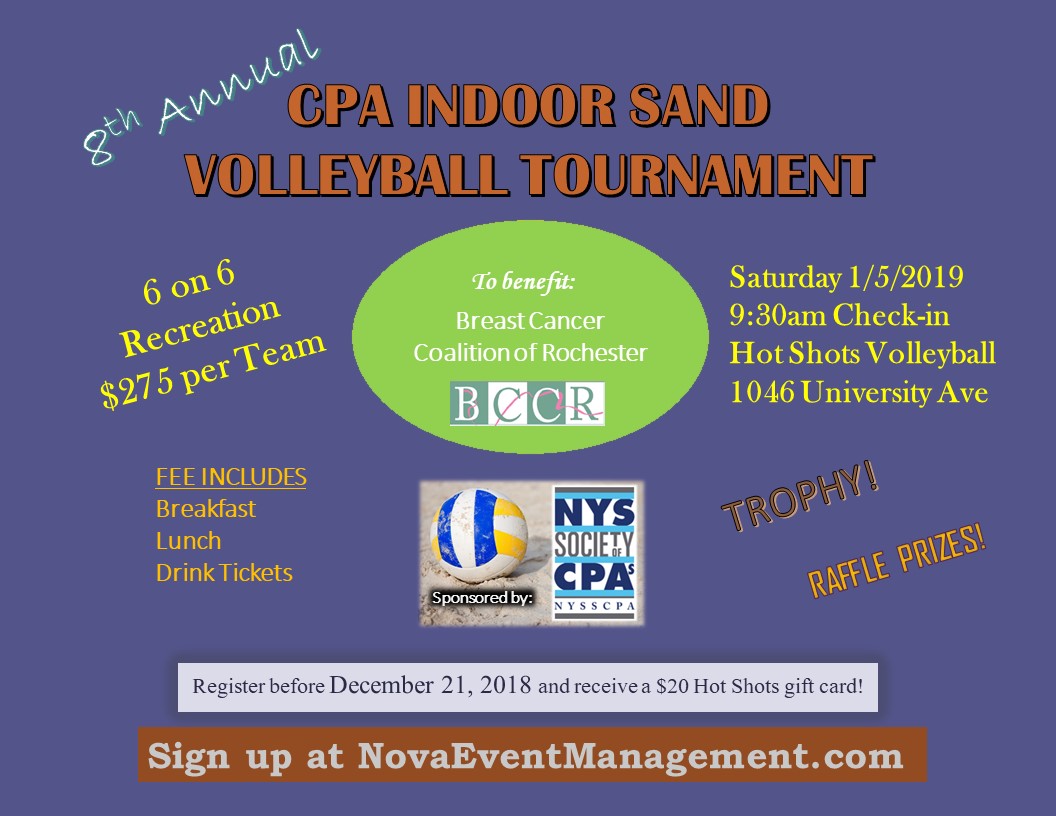 CPA's only Beach Volleyball Tournament 1-5-19(Sat)